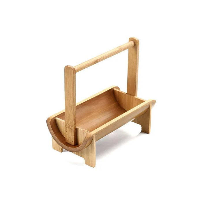 Elegant Bamboo Snack Tray for Dried Fruits and Desserts - Portable Refreshment Organizer