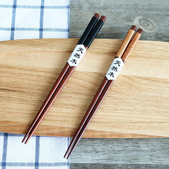 Artisan Wooden Japanese Chopsticks with Anti-Roll Design - Elevate Your Dining Experience