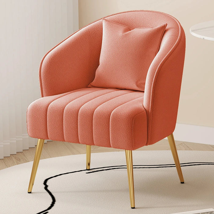 Scandinavian-Inspired Luxe Lamb Velvet Armchair with Comfort and Elegance