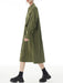 Plus Size Women's Green Midi Shirt Dress with Pockets