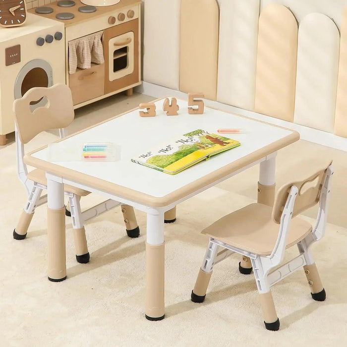 Adjustable Toddler Activity Table and Chair Set for Kids Aged 3-8