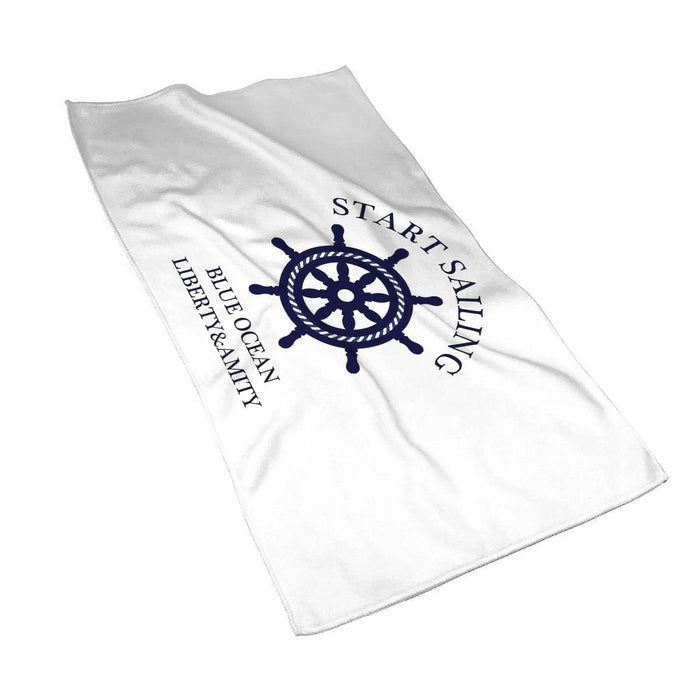 Customizable Luxurious Navy Blue Microfiber Towel - Your Perfect Travel Companion