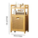 Chic Wooden Vine Laundry Basket with Shelf - Spacious Storage Solution for Your Bathroom