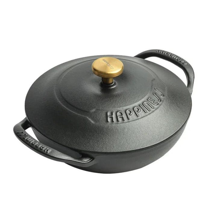 Heritage-Inspired Durable Cast Iron Soup Pot for Gourmet Slow Cooking