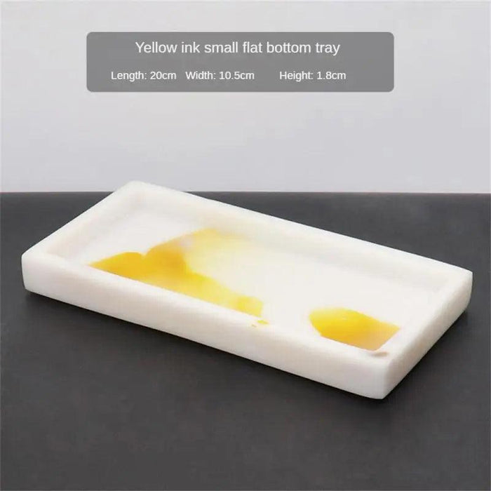 Chic Resin Marble Tray Set for Elegant Bathroom and Bedroom Organization