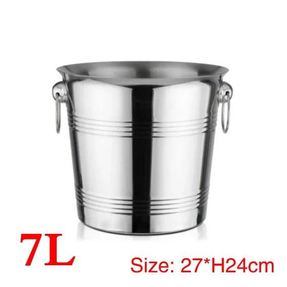 Elegant Stainless Steel Deer Head Beverage Chiller - Premium Ice Bucket