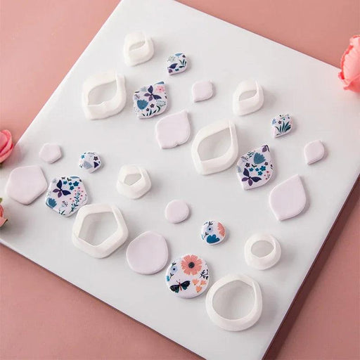 Geometric Elegance Polymer Clay Cutting Tools - Essential for Creative Makers