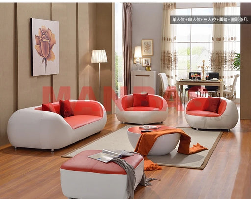 Sophisticated Italian Leather Modern Lounge Seating