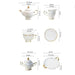 Nordic Elegance: Sophisticated Ceramic Coffee and Tea Set with Teapot and Cups