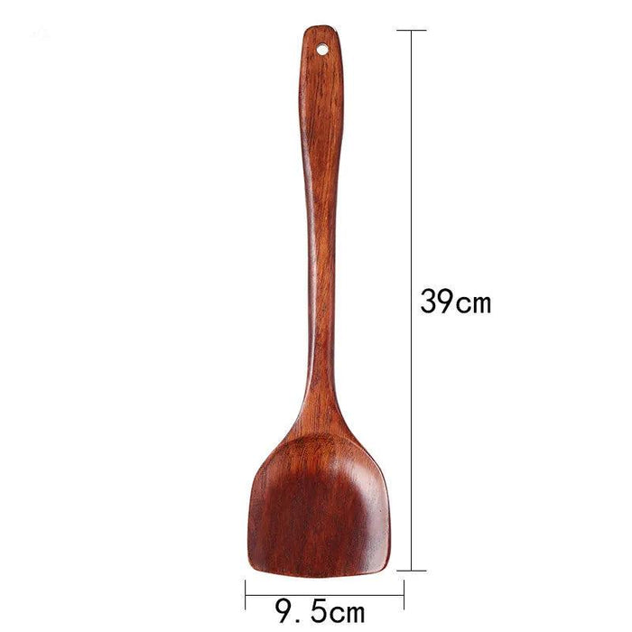 Eco-Conscious Sumac Finished Wooden Utensil Set for Culinary Artisans