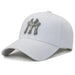 Diamond-Embellished Cotton Baseball Cap with Adjustable Fit