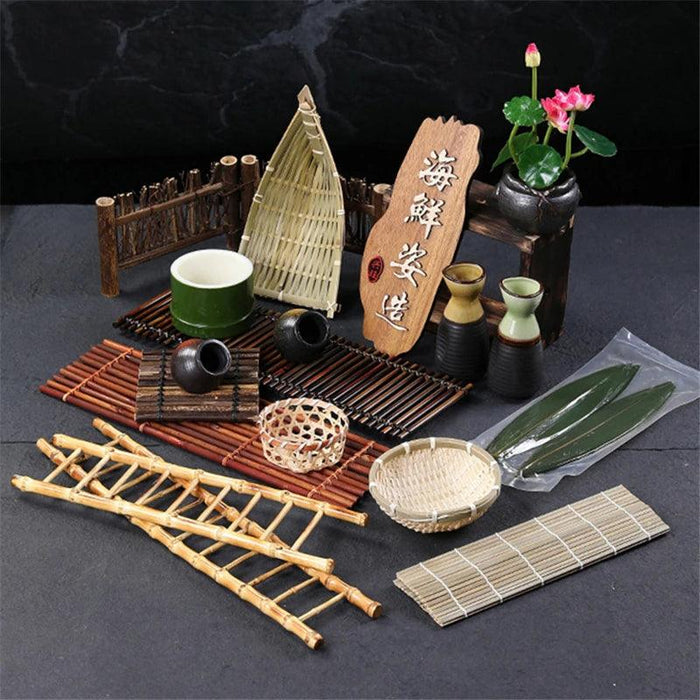 Artisan Bamboo Sushi Mold Collection for Creative Culinary Designs