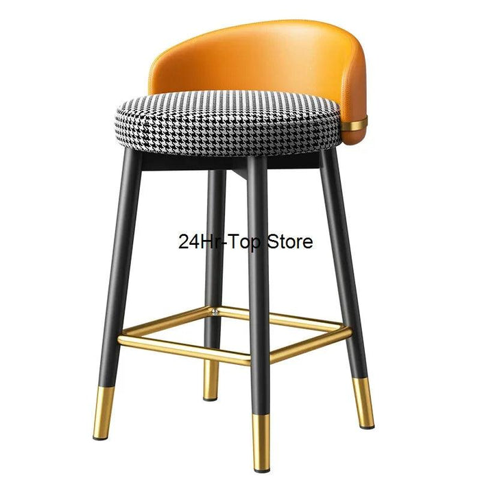 Sleek Scandinavian Leather Gaming and Vanity Stool - Trendy Seating for Modern Interiors