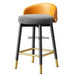 Sleek Scandinavian Leather Gaming and Vanity Stool - Trendy Seating for Modern Interiors