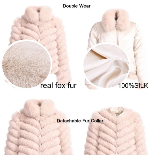 Customizable High-End Women's Winter Fur Jacket with Silk Lining