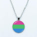 Vibrant Customizable Rainbow Glass Pendant Necklace for Love and Pride Celebration