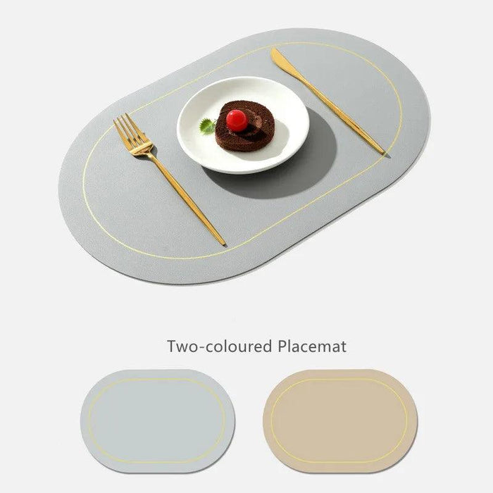 Elegant PVC Leather Table Mats - Modern & Functional