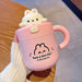 Adorable Kawaii Bear Insulated Stainless Steel Travel Mug with Straw for All Your Beverages