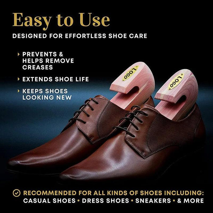 Adjustable Cedar Shoe Expander Set with Natural Deodorizing Properties for Sizes 7-14