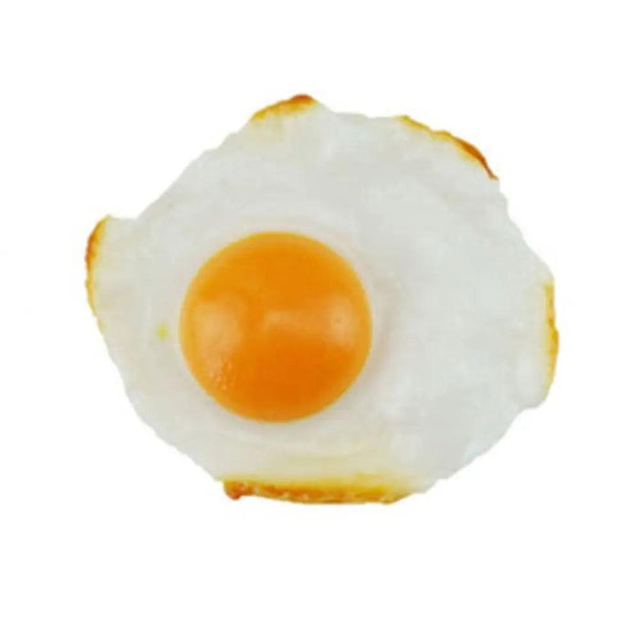 Lifelike Fried Egg Replica - Artificial Food Display for Kitchen Decor, Photography Props, and Sweet Table Displays