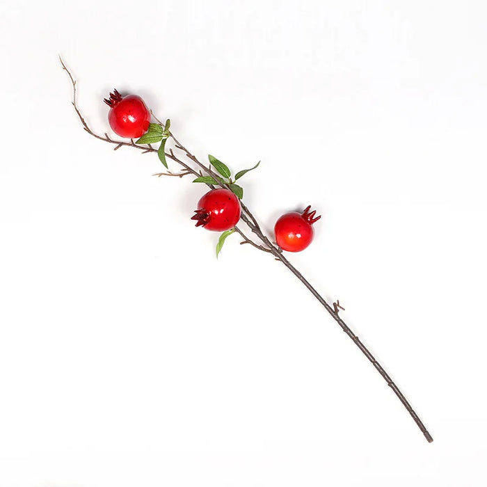 Exquisite Faux Pomegranate Floral Branch for Year-Round Home Elegance