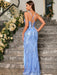 Glamorous Backless Sequin Cami Dress with Adjustable Lace-Up Back