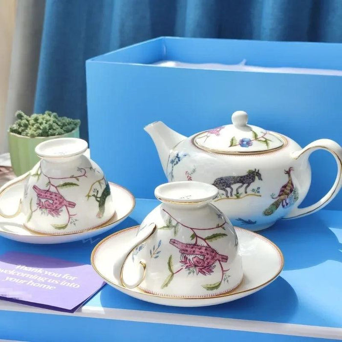 Nordic Elegance Tea Set - Luxurious Bone China Kitchenware with Timeless European Charm