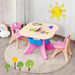 Kids' Creative Plastic Furniture Set with Storage Bins | Eco-Friendly Design | Fun and Durable Table and Chairs for Young Children