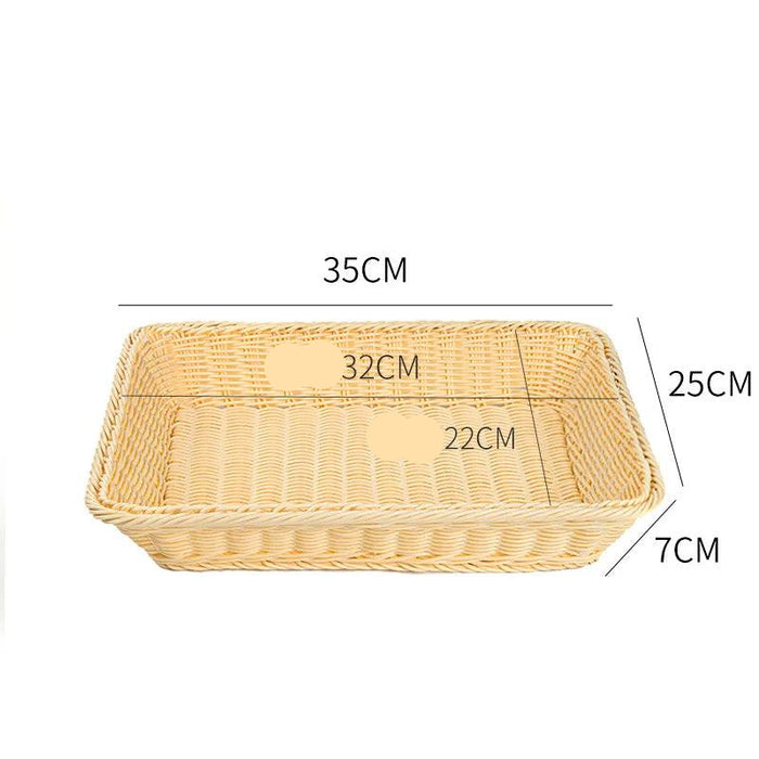 Elegant Imitation Rattan Snack and Dessert Serving Plate for Afternoon Gatherings