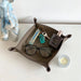 Elegant Leather Desk Tray Organizer for Keys, Jewelry, and Essentials - Stylish Storage Solution