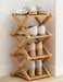 Stylish Multi-Tier Bamboo Footwear Organizer for Efficient Home Storage