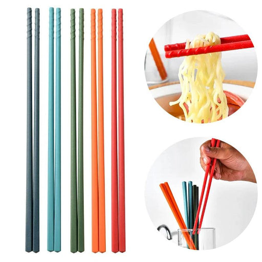 Vibrant Non-Slip Silicone Chopsticks Set for Sushi and Noodles - Ideal Dining Gift