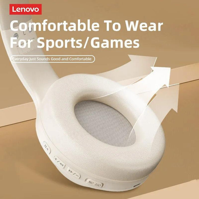 Lenovo TH10 Wireless ANC Stereo Headphones with Powerful Bass and Sweat-Resistant Design