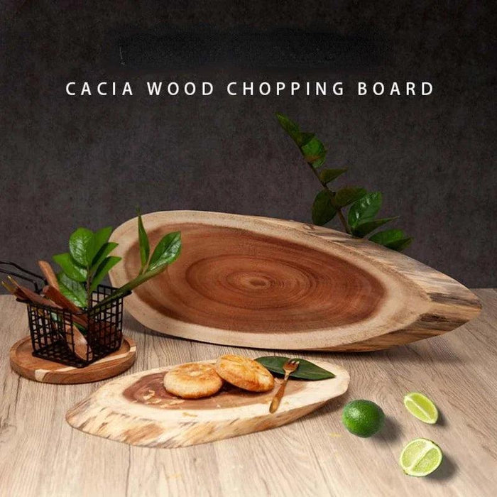 Artisan Acacia Wood Serving Board - Multi-Functional Cutting and Presentation Tray for Culinary Delights