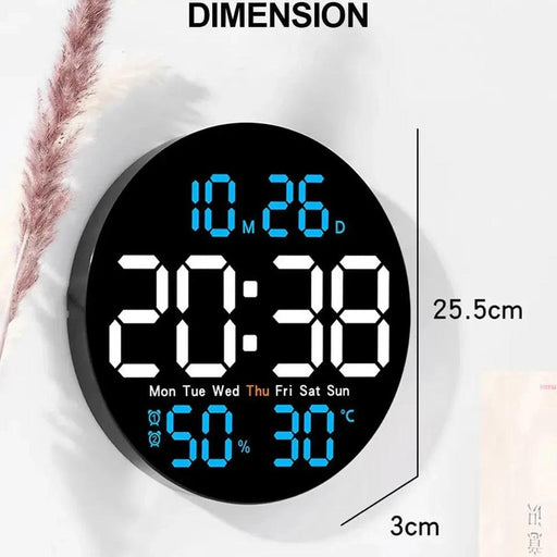 Vibrant Remote-Controlled LED Calendar Clock with Dual Alarms and Temperature Display for Home Decor