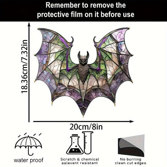 Contemporary Acrylic Bat Suncatcher Halloween Decor