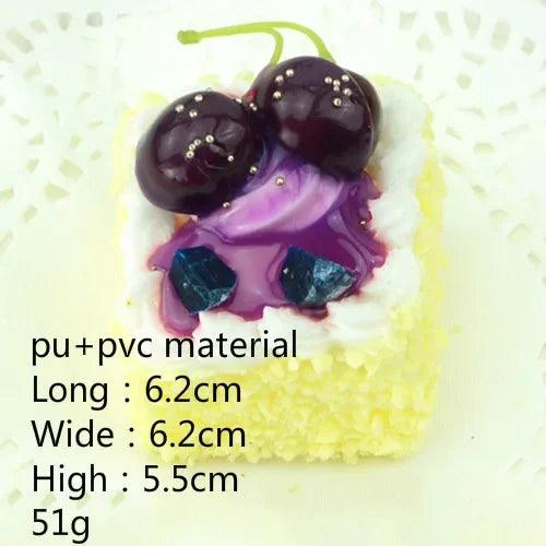 Realistic Faux Fruit Cake Display Model for Home Decor and Photography - 1 Piece Artificial Dessert Prop