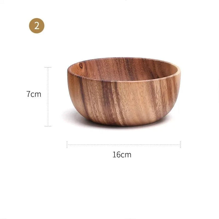 Acacia Wood Bowl Collection – Stylish Serving Solutions for Salads, Soups, and Fruits