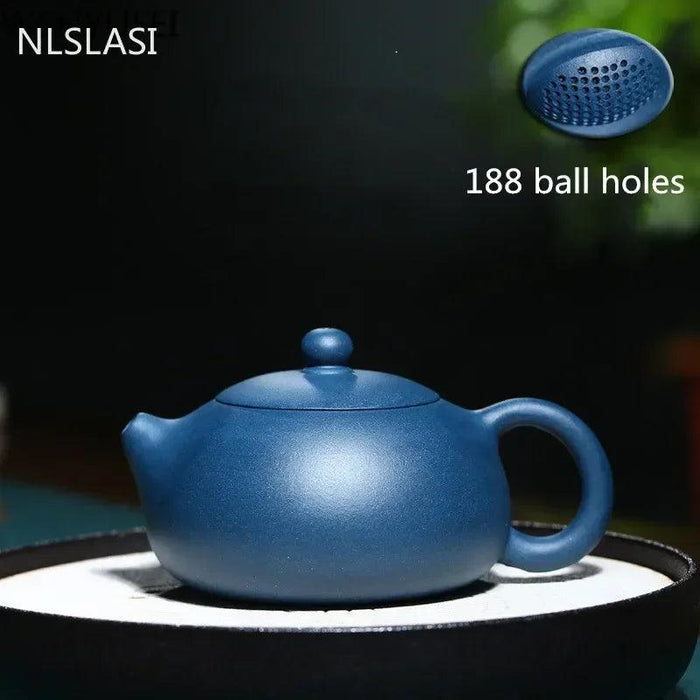 Artisanal Purple Clay Teapot with 188 Ball Hole Filter - Ideal for Tea Lovers, 210ml Capacity