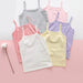 3-Pack Girls' Trendy Sleeveless Cotton Cami Tops - Stylish Spaghetti Strap Vests for Kids