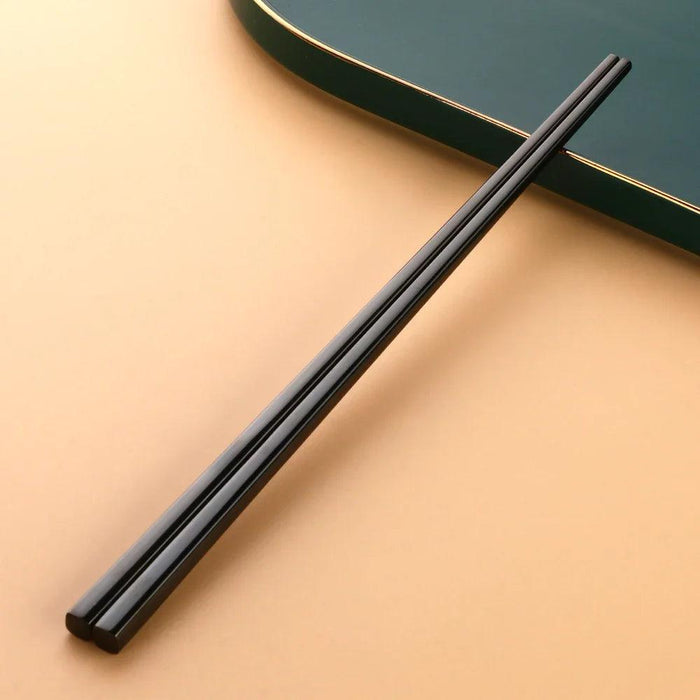 Sleek and Sturdy Stainless Steel Chopsticks - Ergonomic Non-Slip Grip for Sushi and Asian Cuisine