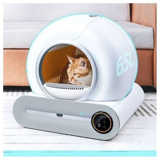 Smart Cat Litter Box with App Control and Self-Cleaning Technology