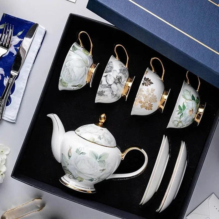 Elegant Travel Tea and Coffee Set with Effortless Lazy Saucers