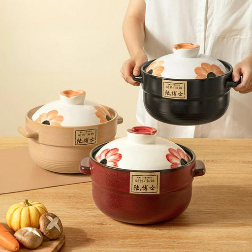 Versatile High-Heat Ceramic Casserole Pot Set for Stovetop Cooking