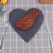 Charming Natural Slate Heart-Shaped Serving Tray Set for Culinary Delights