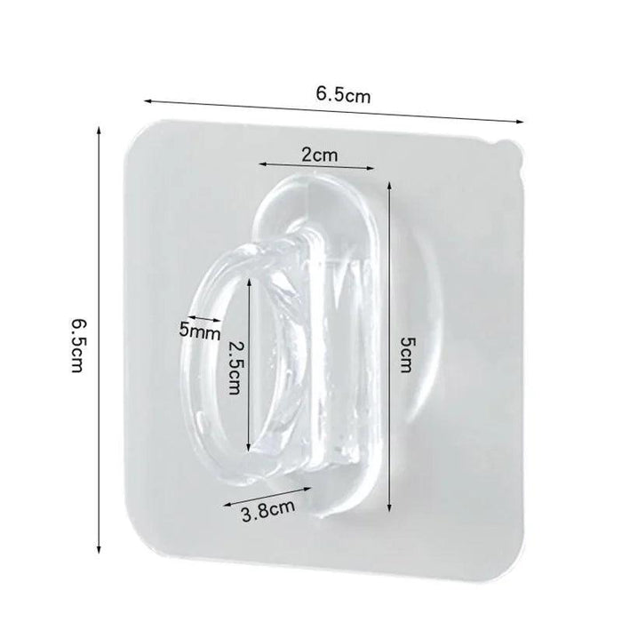 Transparent Suction Cup Hook Set for Effortless Wall Organization