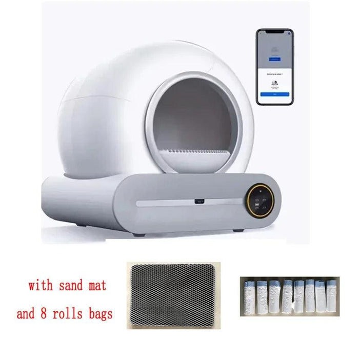 Smart Connected Cat Litter Box with App Control and Odor Management