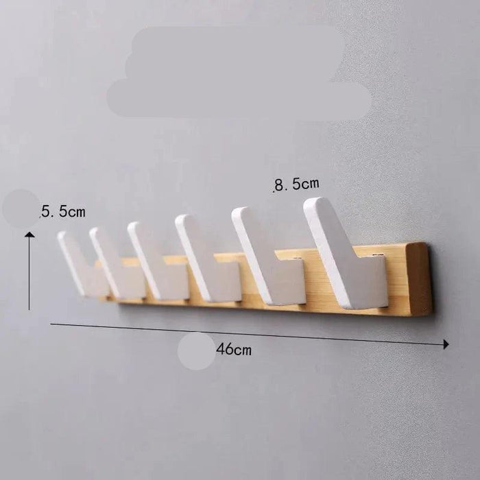 Stylish Solid Wood Wall-Mounted Coat Rack for Chic Home Organization