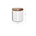 Elegant 10oz Airtight Glass Spice Jars with Acacia Wood Lid - 300ml Kitchen Storage Solution