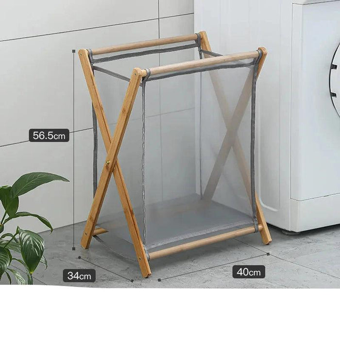 Eco-Friendly Bamboo Foldable Laundry Hamper - Stylish and Space-Saving Storage Solution